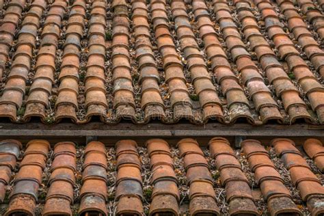 Red Brick Tile Roof Texture Useful As a Background Stock Photo - Image of roof, terracotta: 96159700