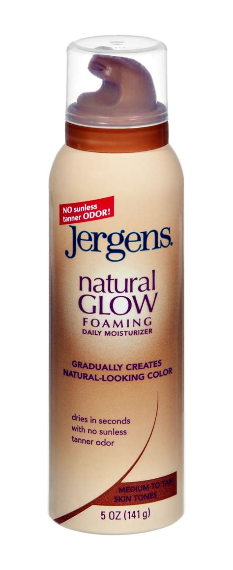 Jergens Natural Glow Medium to Tan Skin Tones Foaming Daily Moisturizer ...