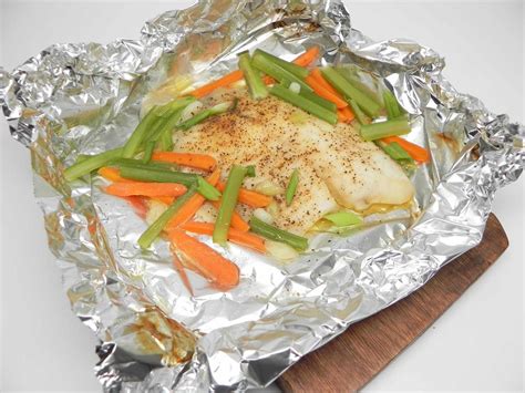 Baked Tilapia with Veggies in Foil Recipe