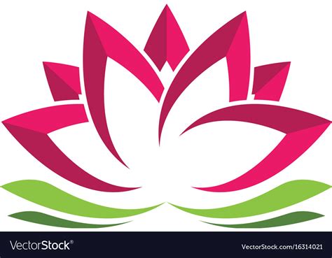 Beauty lotus flowers design logo template icon Vector Image