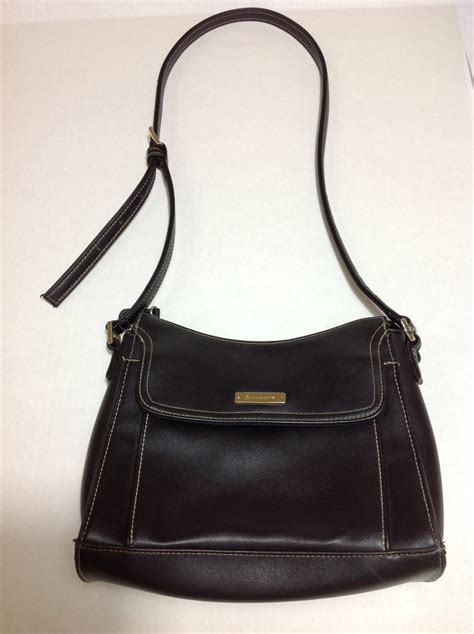 Liz Claiborne Black Shoulder Leather Purse Handbag