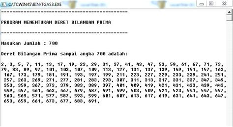 Program Menampilkan Deret Bilangan Prima Dengan C++ - Pak Gulo