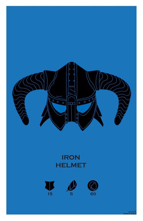 Iron Helmet. Helmets of Skyrim Series. Created @ Strong Jaw Designs | Rpg, Tatuagens, Jogos