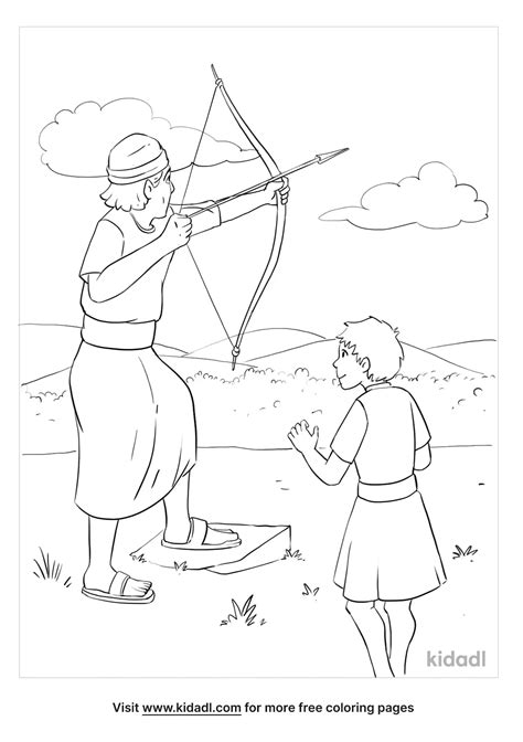 Free David And Jonathan Coloring Page | Coloring Page Printables | Kidadl