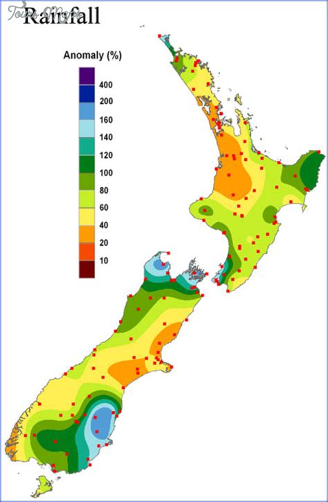 New Zealand Climate Map - ToursMaps.com