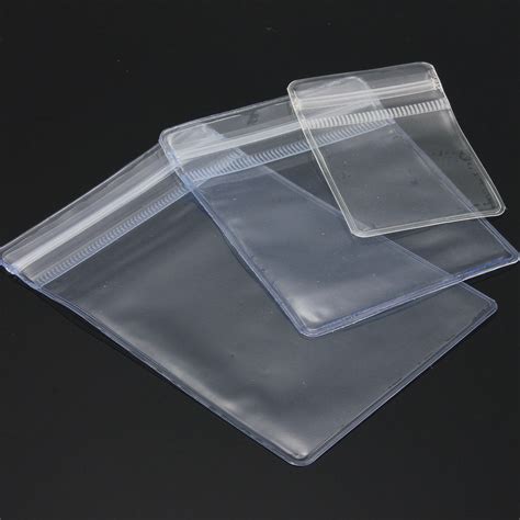 100PCS THICK Grip Seal Bag Self Waterproof Clear Polythene Poly Plastic Zip Lock