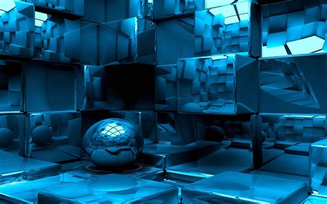 Blue 3D Wallpapers - Wallpaper Cave