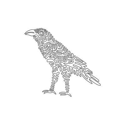 Raven Line Art Vector Art, Icons, and Graphics for Free Download