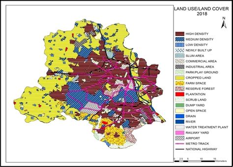 Figure 2A. Land Use Land Cover Map of Delhi, 2018 : The Land Use ...