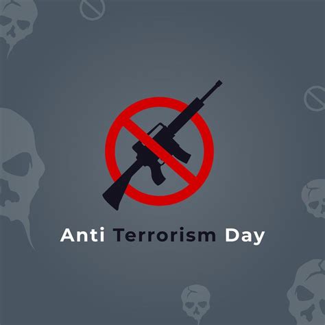 Anti Terrorism Day Greeting Card Banner Poster for Stop Terrorism Vector Illustration 21488185 ...