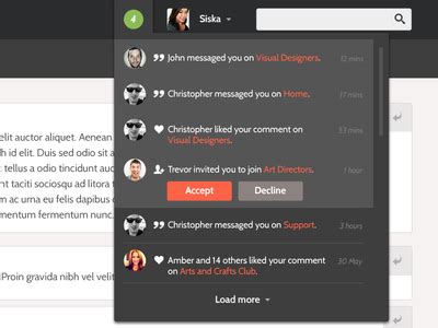 Notification UI by Siska Flaurensia - Dribbble