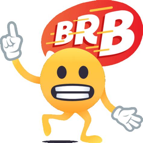 Brb Smiley Guy Sticker - Brb Smiley Guy Joypixels - Discover & Share GIFs