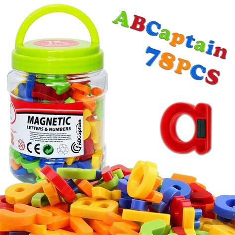 Buy ABCaptainMagnetic Letters Numbers Alphabet ABC 123 Fridge Magnets ...