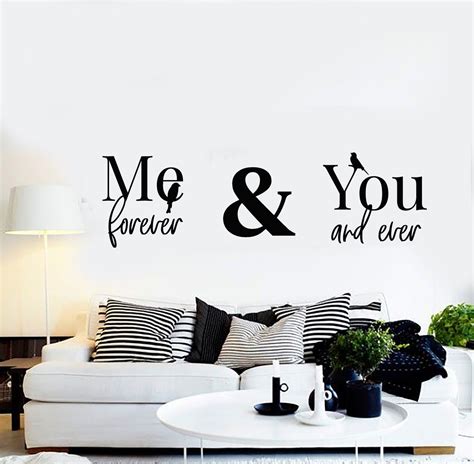 Vinyl Wall Decal Me And You Forever Ever Romantic Bedroom Art Stickers ...