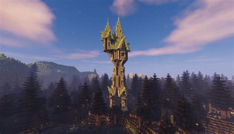 I built a witch tower on my private modded server : Minecraft | Minecraft blueprints, Minecraft ...