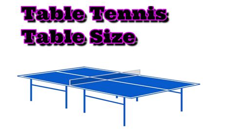 Table tennis table size | table tennis | sports information - YouTube