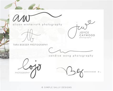 Handwritten Initials extended by DesignsBySimpleSally on Etsy | #simplelogo #initials #logo # ...