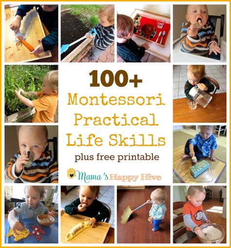 100+ Montessori Practical Life Skills