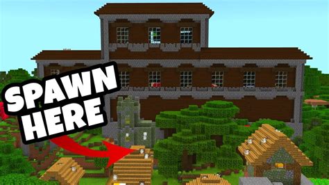 The BEST WOODLAND MANSION At SPAWN SEED For Minecraft Bedrock Edition! (PE, Xbox, PS4, Switch ...