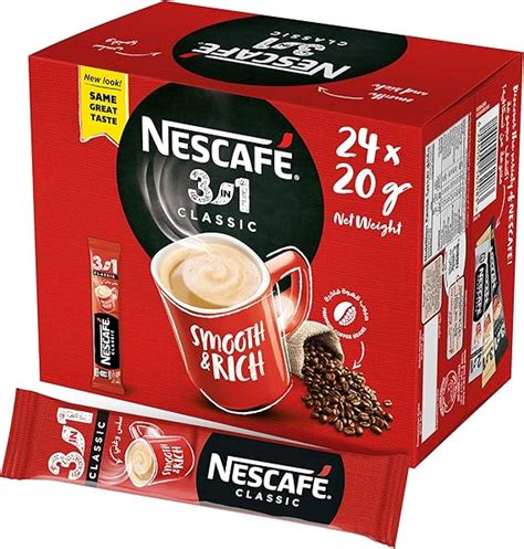 Nescafe Classic 3in1 Instant Coffee Mix Sachet, 24 Sticks/20g : Buy ...