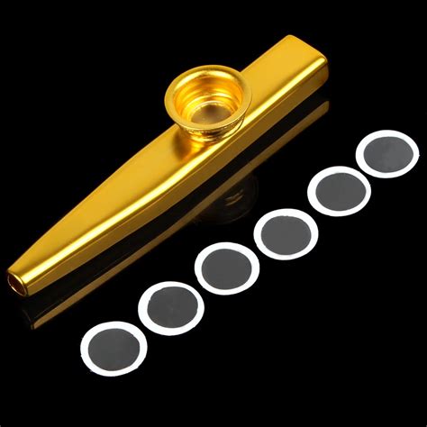 5pcs for a Pack Musical Instrument Metal Kazoo with Flute Diaphragm 2 ...