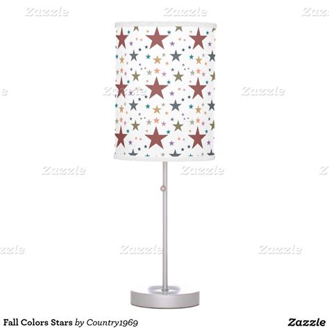 Fall Colors Stars Table Lamp | Zazzle.com | Lamp, Colour star, Linen ...