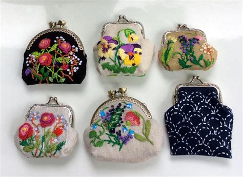 Embroidered Coin Purses | Hand embroidered using recycled fa… | Flickr