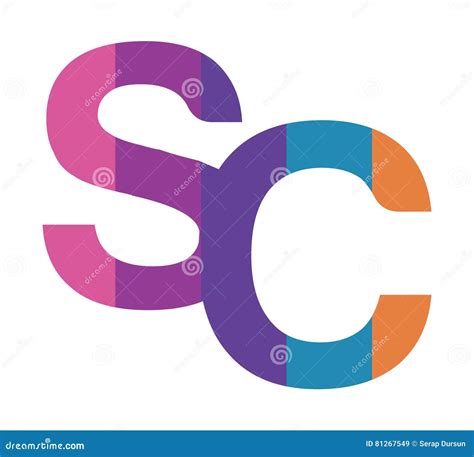 Colorful SC Logo stock illustration. Illustration of communication ...