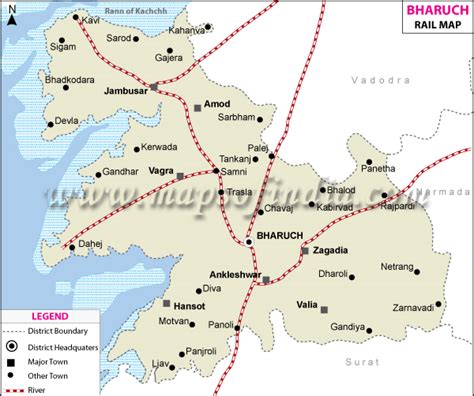 Bharuch Railway Map