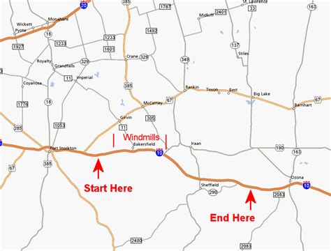 Interstate 10 Mile Marker Map - Maps For You