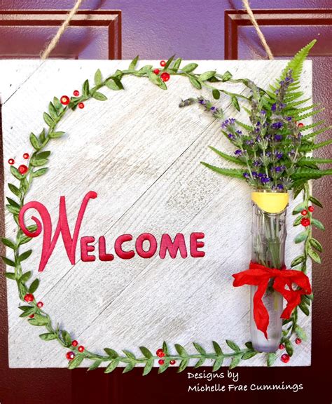 Spring Flowers Welcome Sign - JoySA