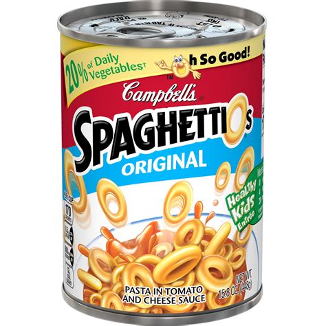 SpaghettiOs Canned Pasta in Tomato Sauce, Original, 15.8 Ounce Can ...