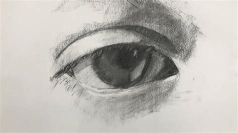 Charcoal Drawing of an Eye for Beginners Step by Step | Charcoal drawing, Charcoal drawing ...