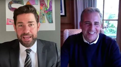 John Krasinski Launches "Some Good News" And Interviews Steve Carrell