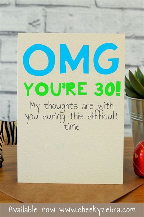 OMG 30 | 30th birthday cards, 30th birthday funny, Funny 30th birthday cards