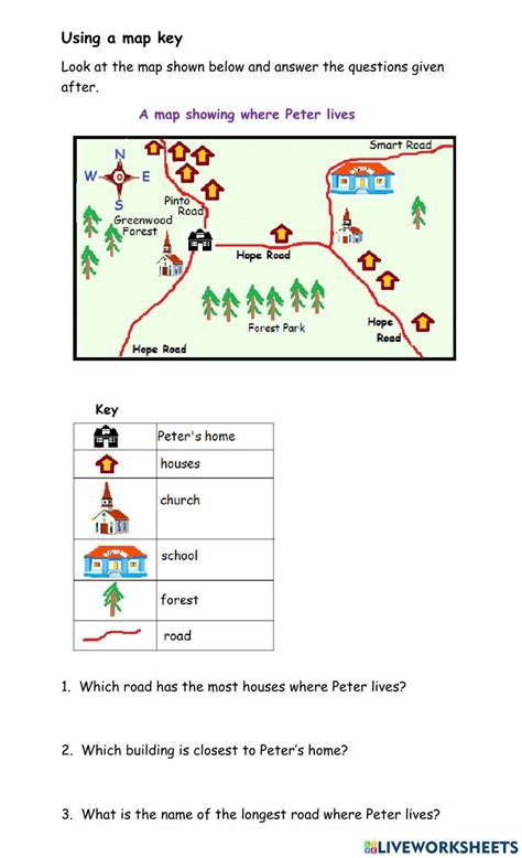 Map Worksheets: How To Use A Map Key - Worksheets Library