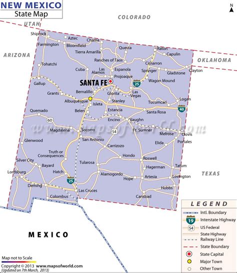 New Mexico State Map