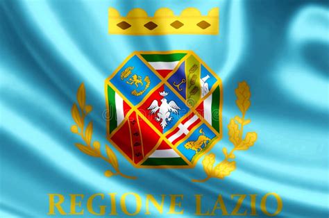 Flag Of Lazio, Italy. 3D Illustration. Stock Illustration ...