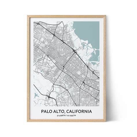 Palo Alto Map Poster - Your City Map Art - Positive Prints