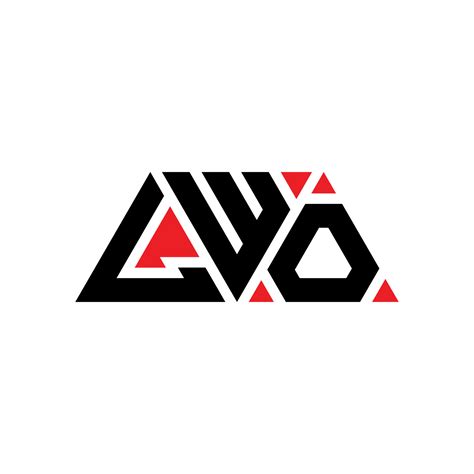 LWO triangle letter logo design with triangle shape. LWO triangle logo ...