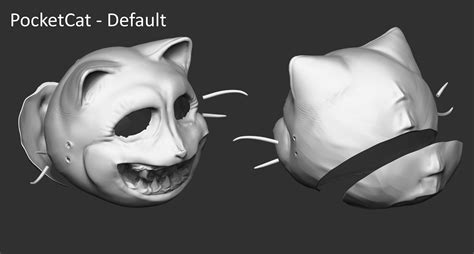 3D file PocketCat Cosplay Mask (Fear and Hunger) 🎃・3D printer design to download・Cults