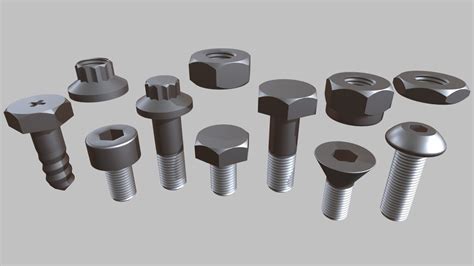 Nuts And Bolts - Download Free 3D model by Ryan King Art (@ryankingart ...