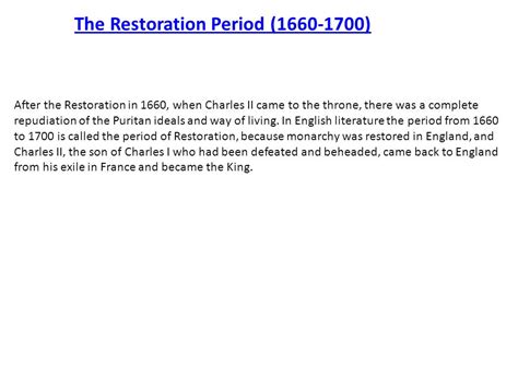 😂 The restoration period in english literature. Robert Huntington ...