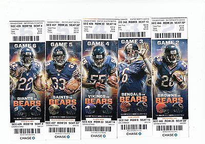 2013 CHICAGO BEARS SEASON TICKET STUB SET 10 TICKETS JAY CUTLER BRIGGS FORTE | eBay