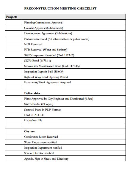 11+ Pre-Construction Meeting Templates - PDF, Word