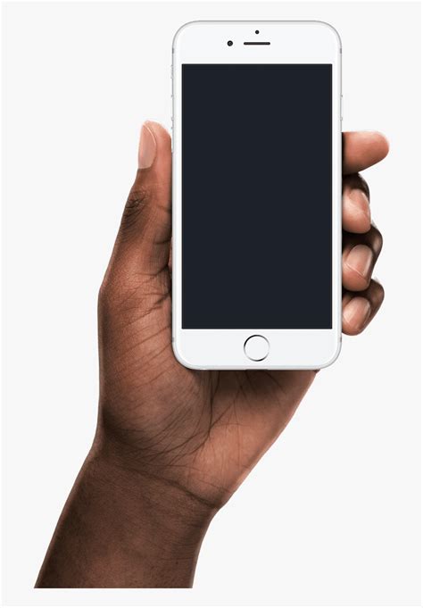 Black Hand Holding Iphone, HD Png Download , Transparent Png Image - PNGitem