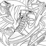 Nike Shoes Coloring Page sketch template