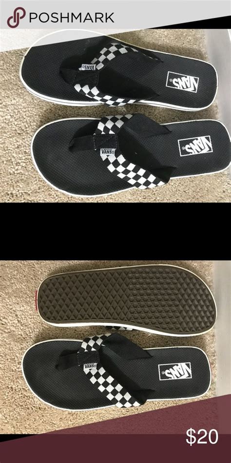 Vans Flip Flops | Vans, Flip flop brands, Vans black and white