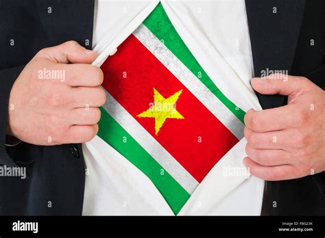 The Surinam flag Stock Photo - Alamy