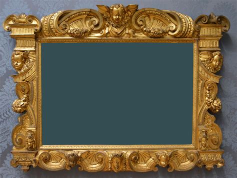 Blank Leafy Rectangle Golden Frame E86